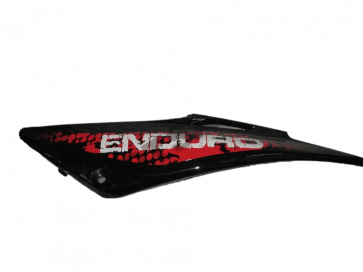 Облицовка боковая задняя левая нижняя черная Enduro-02 с наклейкой