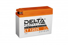 Аккумулятор 12В 2,5Ач DELTA CT12025 (YT4B-BS) (кислотный, герметичный) (боков.полярн) (113*38*87мм)