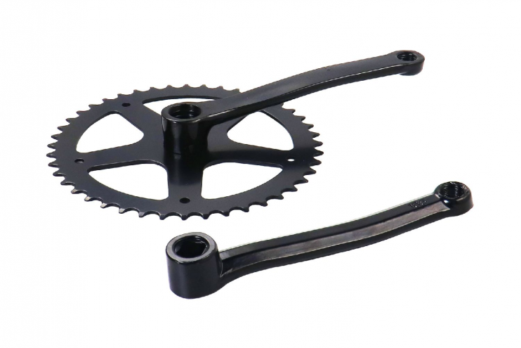 Шатуны 24 44 зубов 165мм квадрат черный