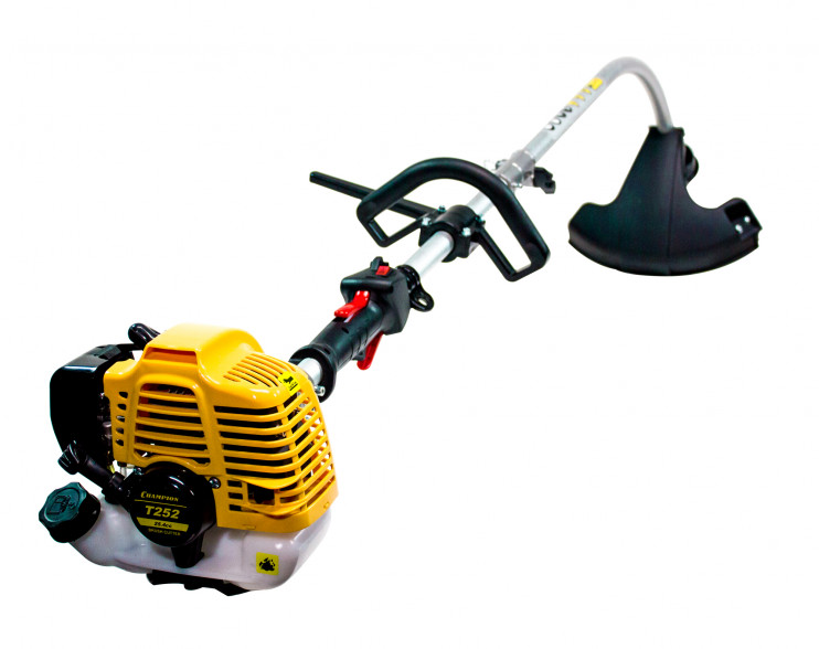 Мотокоса CHAMPION Т252 (0,75кВт/0,95лс, 25,4см3, разъемн.изогн.штанга, Р-ручка, леска 3мм, 4,74кг)