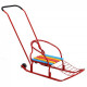 Санки Кирюша-4К (2 обрезиненых колеса, продольная рейка, подножка, съемная спинка, овальный полоз 30х15мм, 2-х сторонний толкатель) (в уп.2шт!)