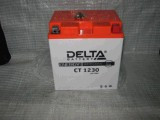 Аккумулятор 12В30Ач DELTA CT1230 (YB30L-B) (кислотн, герметичный) (обратн полярн) (166*126*175мм)