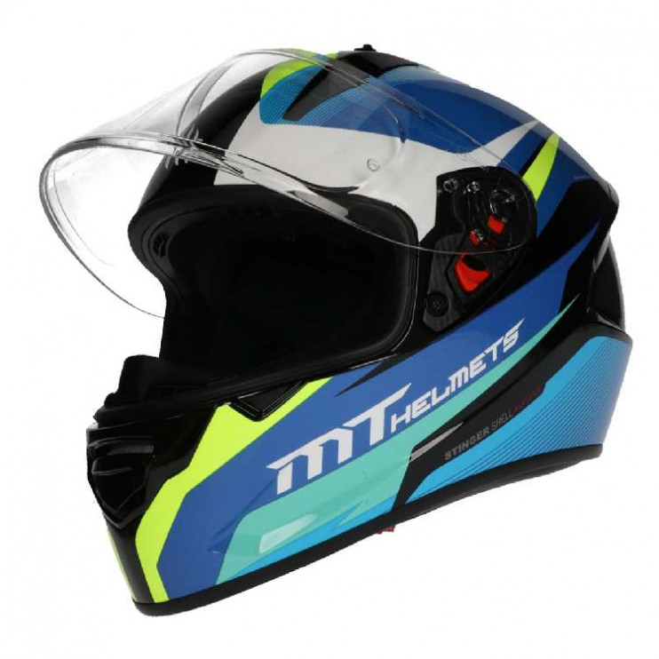 Шлем MT Stinger divided B6 глянцевый голубой М интеграл