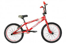 Велосипед 20 BMX трюковый Байкал тормоз V-brake, вилка жесткая стальн, обода двойн алюминКрасн
