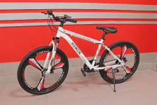 Велосипед 26 HEMEN YTJ-MTB-55 литые обода 3 ЛУЧА-ЧЕРНЫЕ,  дискторм21ск БЕЛЫЙ