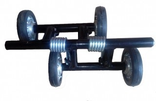 Тележка снегоход Буран широкий резиновый каток в сборе левая Н.О