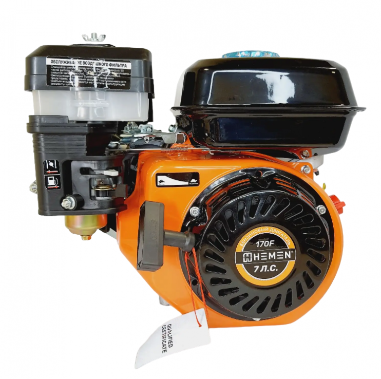 Двигатель Hemen  7.0 л.с. 170F 212 см3 вал 19 мм