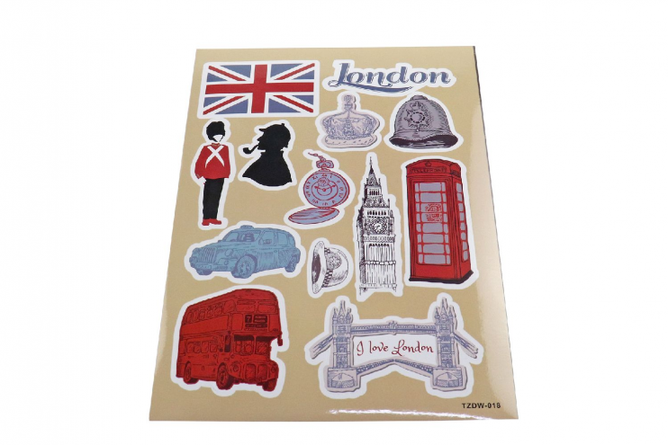 Наклейки английская тематика 21х30