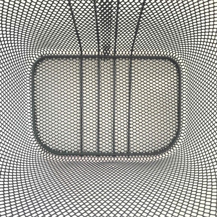 Корзина передняя на руль навесная с крюками серая