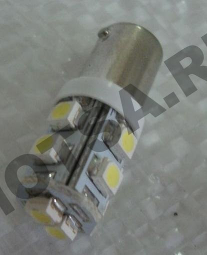 Лампа 12 В 10 светодиодов 3528SMD BA9S белая