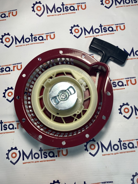 Стартер бензогенератора 2,5кВт (глубокая посадка, плоские металл. зацепы)