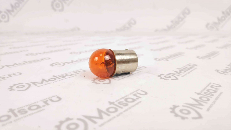 Лампа 12В 10Вт с цоколем Желтая BA15s