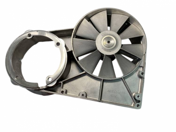 Корпус вентилятора снегоход Буран в сборе с алюминиевой крыльчаткой 110500560
