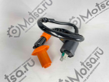 Катушка зажигания скутер малая 2 контакта ТЮНИНГ оранжевая