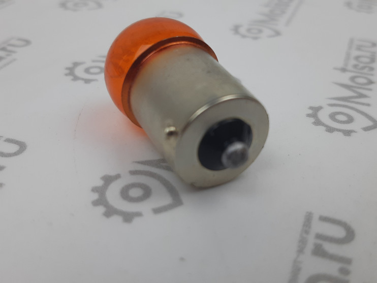 Лампа 12В 10Вт с цоколем Желтая BA15s