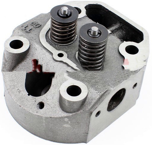 Головка блока цилиндра в сборе с клапанами R180 (под форсунку без форкамер)