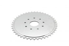 Звезда ведомая 44 зуба веломотор 9 отверстий хром