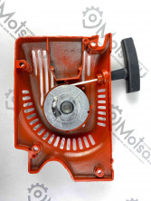 Стартер в сборе бензопилы Цыганка 45,52 (металлический корпус, шкив металл.) шкив 63мм