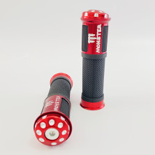 Ручки руля пластиковые красные с надписью MONSTER