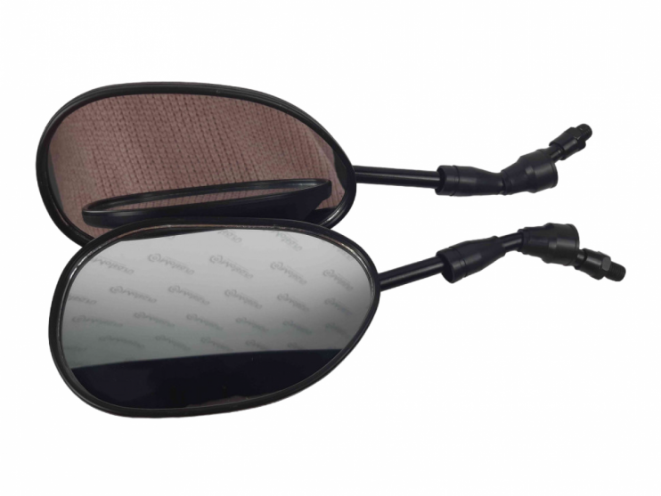 Зеркала 036 пластик бобовидные черные d10