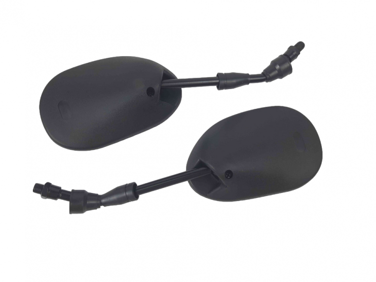 Зеркала 036 пластик бобовидные черные d10