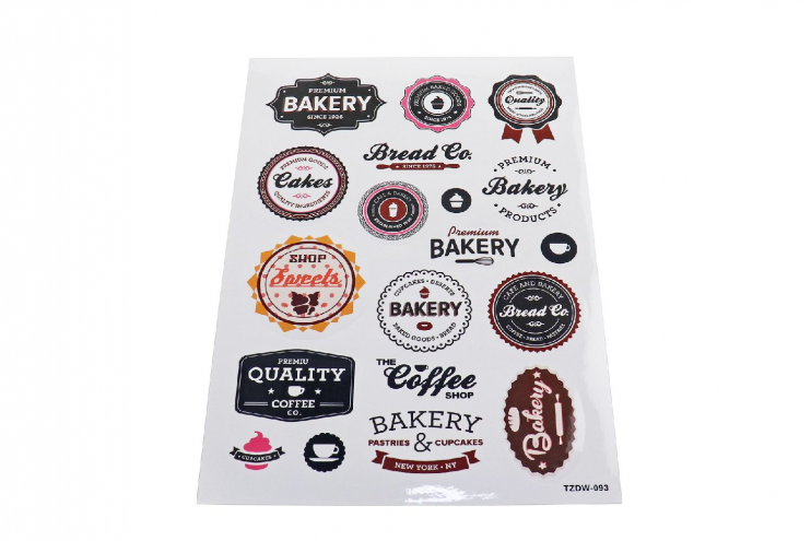 Наклейки пекарня 21х30