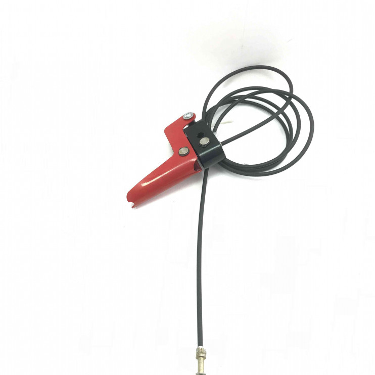 Рычаг газа мотобуксировщика металлический в сборе с тросом