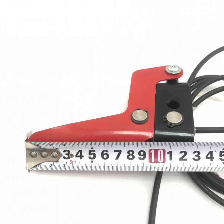 Рычаг газа мотобуксировщика металлический в сборе с тросом