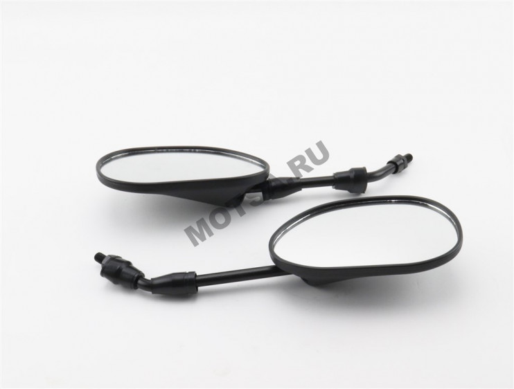 Зеркала 036 пластик бобовидные черные d8