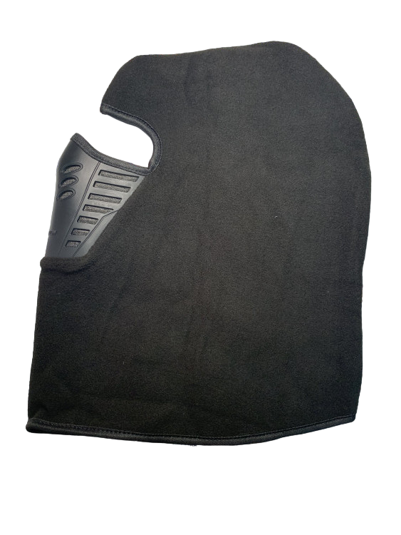 Подшлемник балаклава хлопковый чёрный с длинной шеей