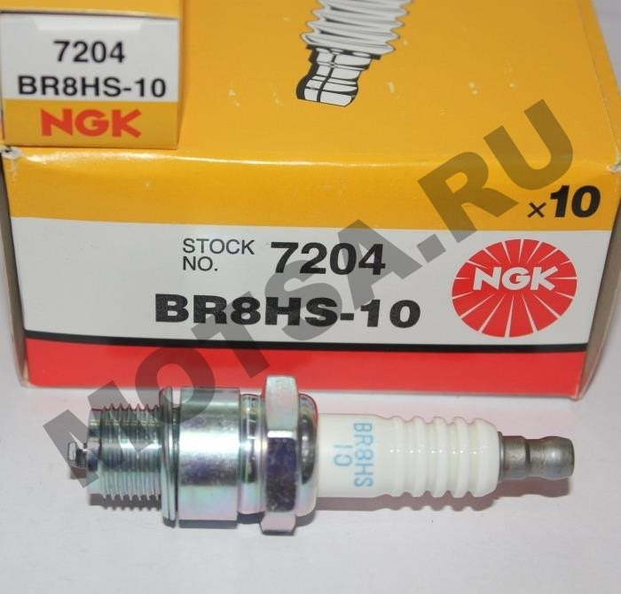 Свеча NGK BR8HS-10 оригинальная (1134/7204) (SUZUKI/YAMAHA)