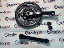 Шатуны 48-38-28 зубов-170мм черный пластик