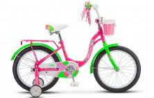 Велосипед 18 СТЕЛС jolly стальн обод, доп колеса, торм задн ножной, багажник, звонокрозовый