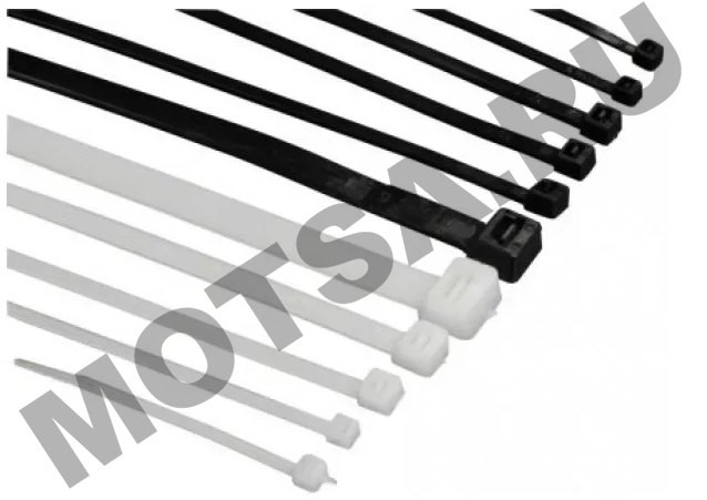 Хомут нейлоновый 2.5-200 мм белый