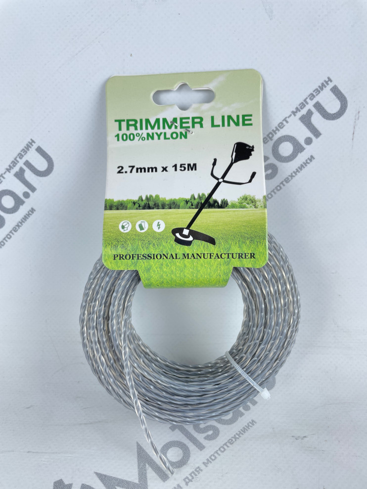 Лескa триммернaя (2,7*15м) DUAL (квaдрaт витой с сердечником)