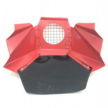 Щиток ветровой 02 с решеткой тонированный красный