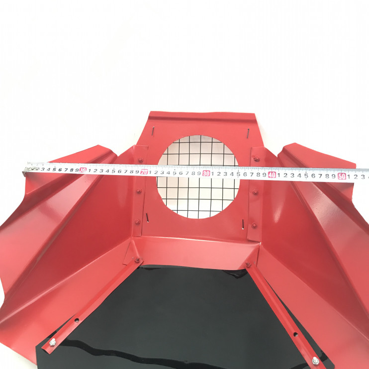 Щиток ветровой 02 с решеткой тонированный красный