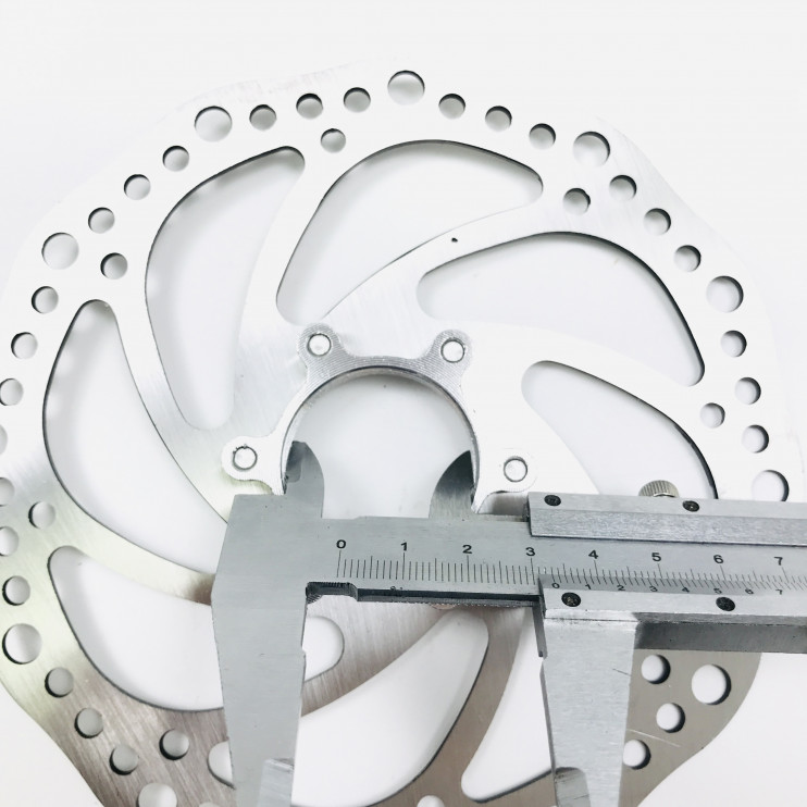 Диск тормозной вело 160 мм с aдaптером 6 болтов