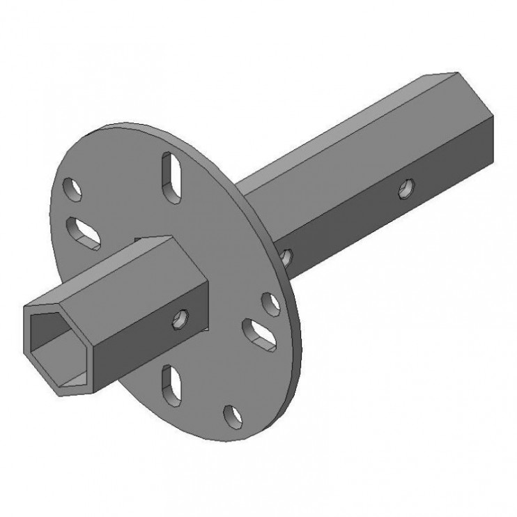 Ступица колеса мотоблок вал S32 (универсальная на 4 и 5отв., L=277мм)
