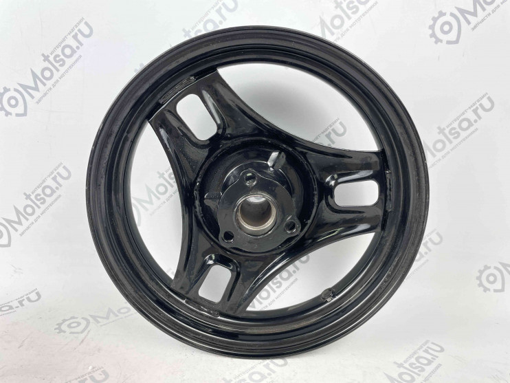 Обод 10 передний штампованный Suzuki AD-50 (2,15х10,чёрный,под дисковый тормоз,без подшипников,посадочный диаметр диска 35 мм)