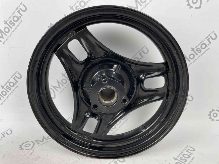 Обод 10 передний штампованный Suzuki AD-50 (2,15х10,чёрный,под дисковый тормоз,без подшипников,посадочный диаметр диска 35 мм)