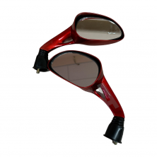 Зеркала 066 пластик каплевидные объемные красные d10