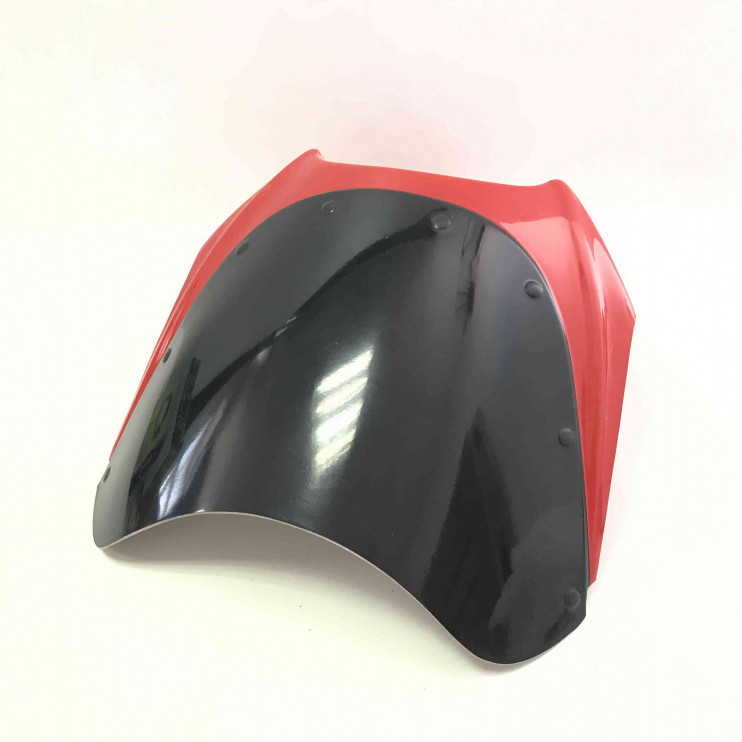 Обтекатель универсальный под круглую фару красный мотоцикл