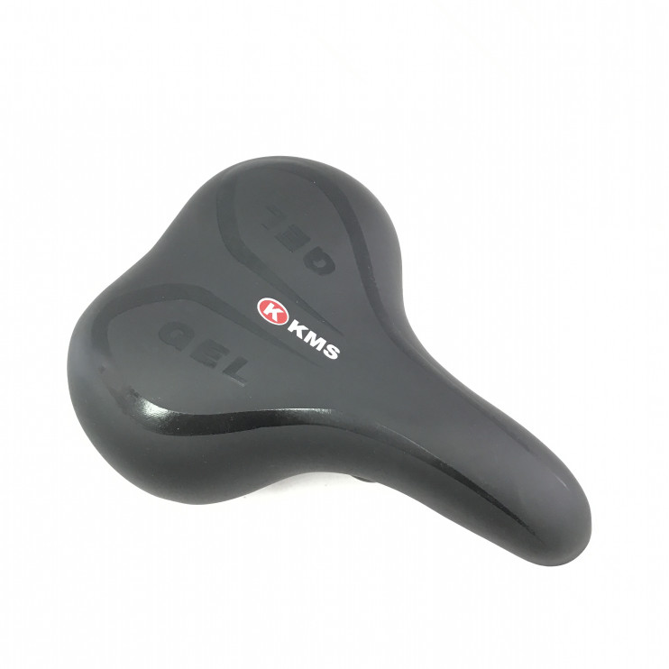 Седло вело мягкое широкое с гелем KMS на пружинах
