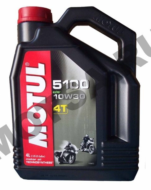 Масло 4T MOTUL 5100 4T 10W-30 (1литр) (104062) (4Т мотоциклы, Technosynthese)