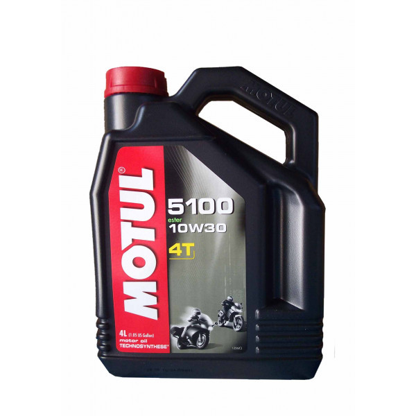 Масло 4T MOTUL 5100 4T 10W-30 (1литр) (104062) (4Т мотоциклы, Technosynthese)