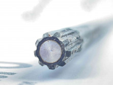 Вал штанги разъемной мотокосы нижний (760мм, d8, шлиц9-квадрат 5мм)