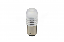 Лампа 12 В, 1 светодиод повышенной мощности 1W c линзой (S25/BA15D/1156) белая
