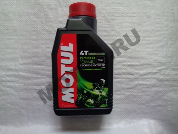 Масло 4T MOTUL 5100 4T 10W-40 (1литр) (104066) (4Т мотоциклы, Technosynthese)