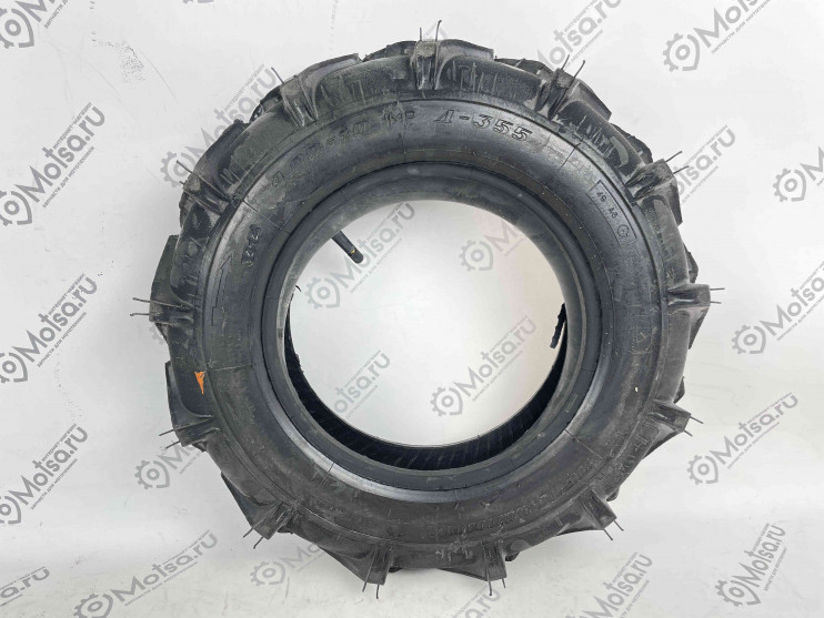 Покрышка (ПетроШина) Л-355 4,00-10 Муравей вездеход Елочка (с камерой)